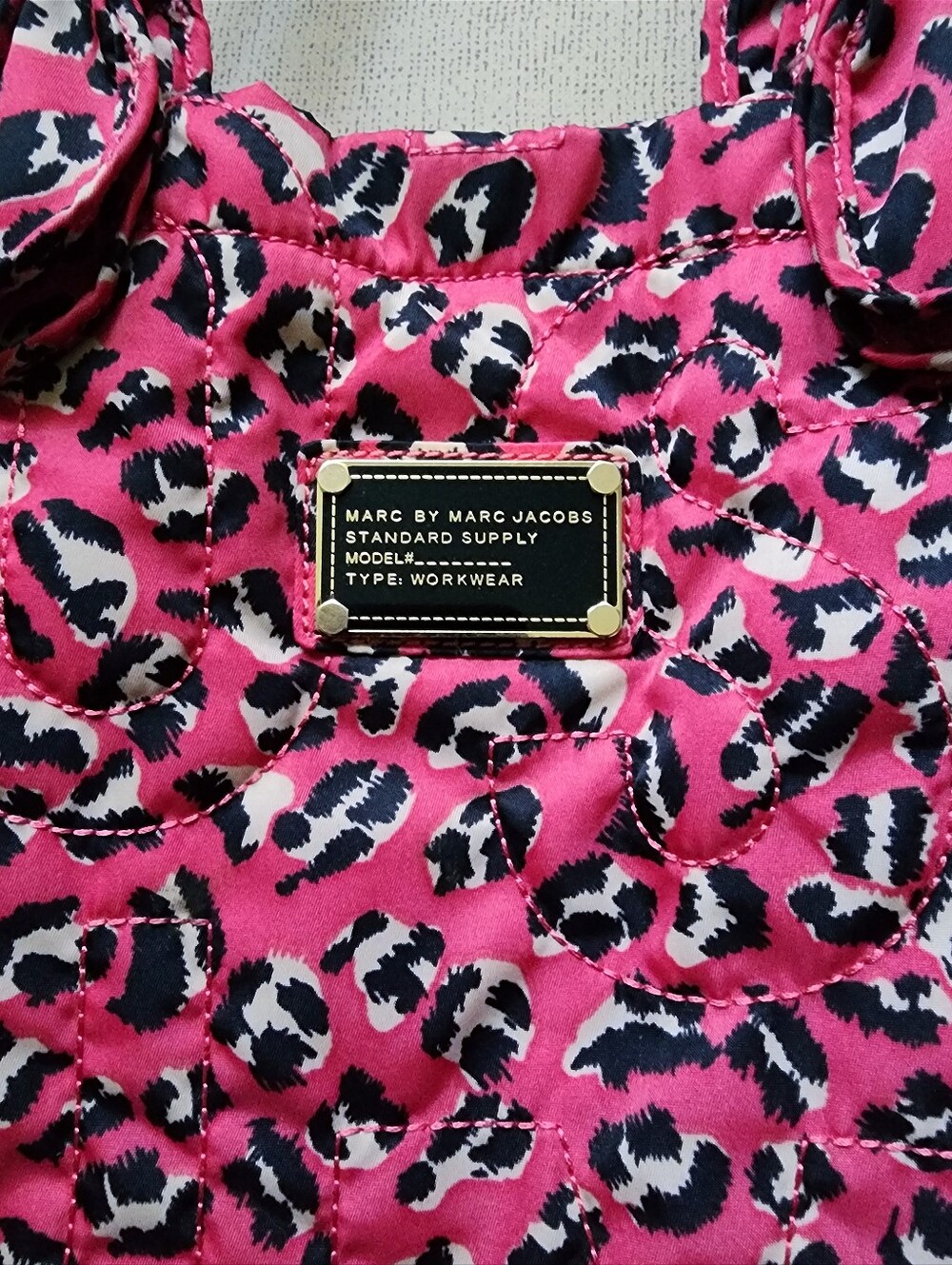 Marc Jacobs Bag Leopard Pretty Nylon Red Pink Tate Tote Y2K Vintage